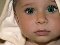 Зеленые глаза у новорожденного ребенка