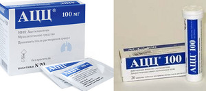 АЦЦ 100 в форме таблеток растворимых и порошка