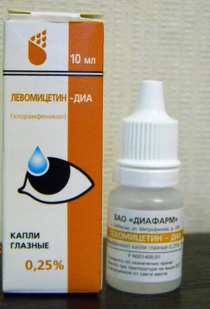 Глазные капли Левомицетин - инструкция по применению
