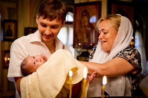 Обряд крещения мальчика